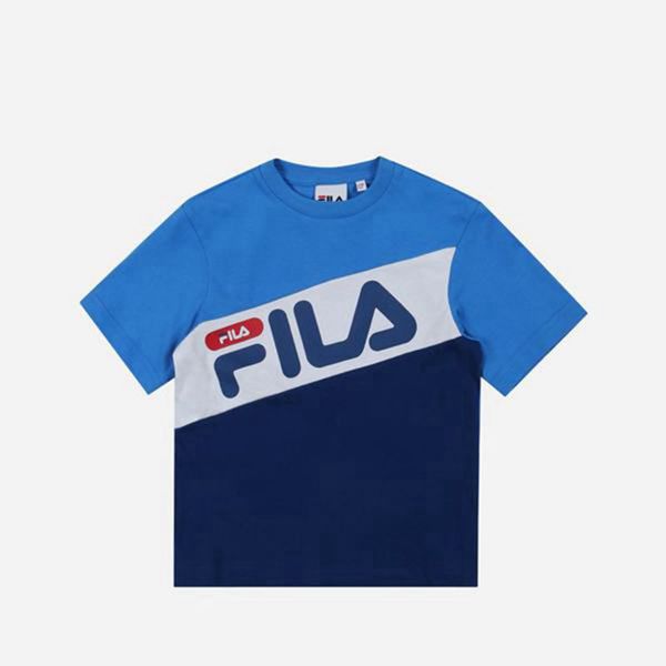 Camisetas Fila Menina Azuis/Azul Marinho - Fila Uno Crew Neck S/S Portugal Lojas,SIQB-50762